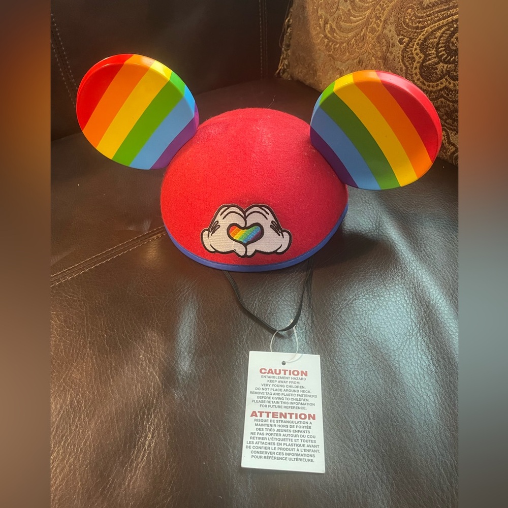 Disney Rainbow Pride Mickey Ear Hat, OS Adult, NWT